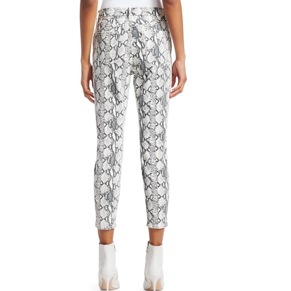 FRAME Ali High Rise Cigarette Python Print Jeans Sz 29 - Picture 5 of 9